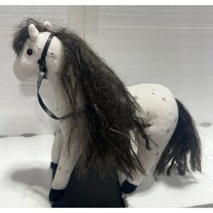 Only Hearts Club White Appaloosa Horse Plush Spotted Black Mane Bridle 2008 9in